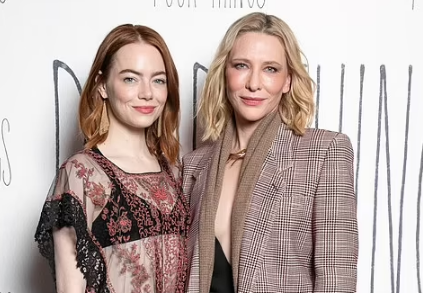 Emma Stone and Cate Blanchett at the screening of Poor Things in London